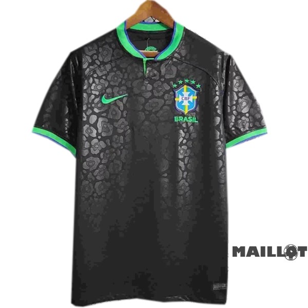 Foot Maillot Pas Cher Thailande Spécial Maillot Brésil 2022 Noir Vert