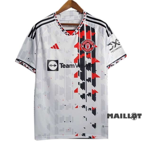 Foot Maillot Pas Cher Thailande Spécial Maillot Manchester United 2023 2024 Blanc