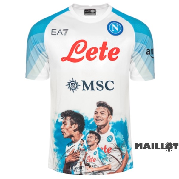 Foot Maillot Pas Cher Thailande Spécial Maillot Napoli 2023 2024 Bleu Blanc