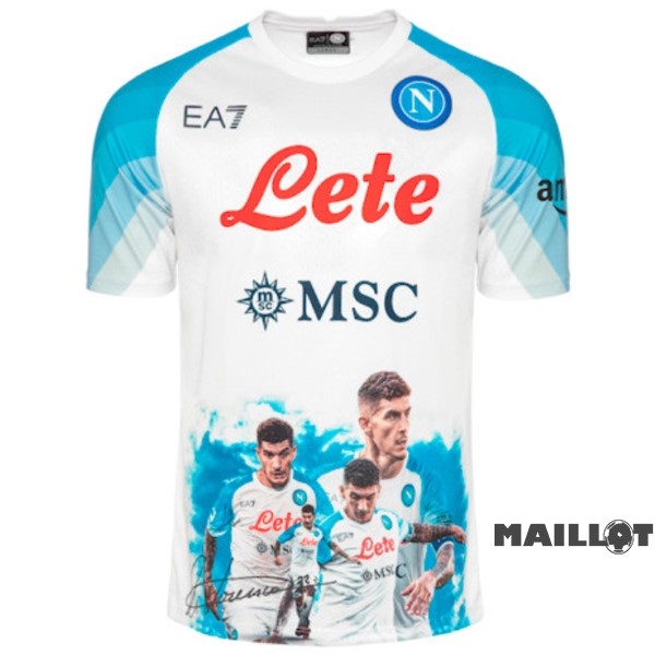 Foot Maillot Pas Cher Thailande Spécial Maillot Napoli 2023 2024 Bleu I Blanc