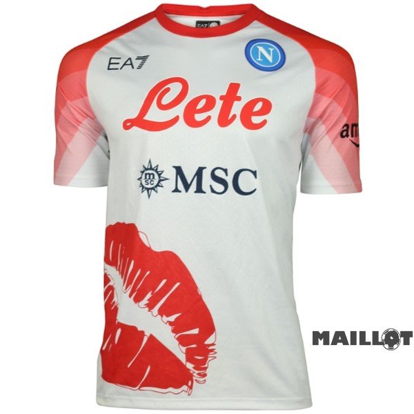 Foot Maillot Pas Cher Thailande Spécial Maillot Napoli 2023 Blanc Rouge