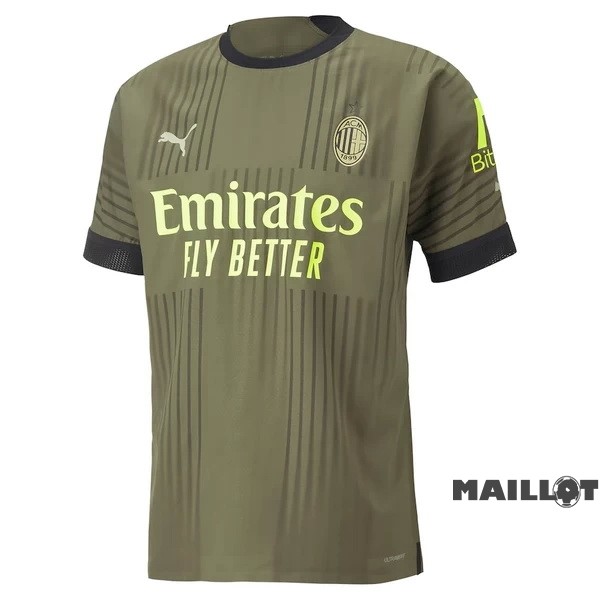 Foot Maillot Pas Cher Thailande Third Joueurs Maillot AC Milan 2022 2023 Vert