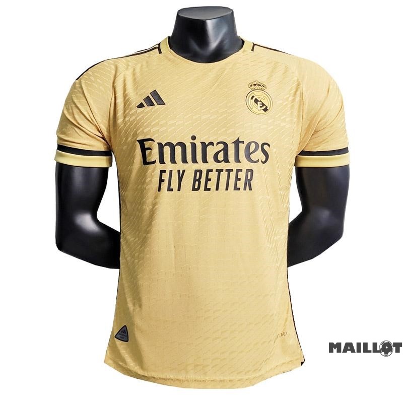 Foot Maillot Pas Cher Thailande Third Joueurs Maillot Real Madrid 2023 2024 Jaune