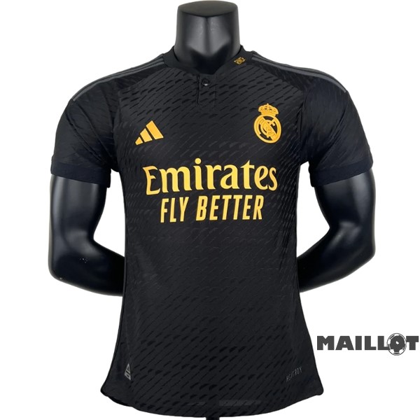 Foot Maillot Pas Cher Thailande Third Joueurs Maillot Real Madrid 2023 2024 Noir