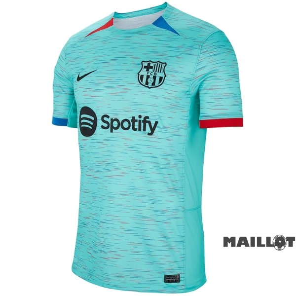 Foot Maillot Pas Cher Thailande Third Maillot Barcelona 2023 2024 Bleu Vert