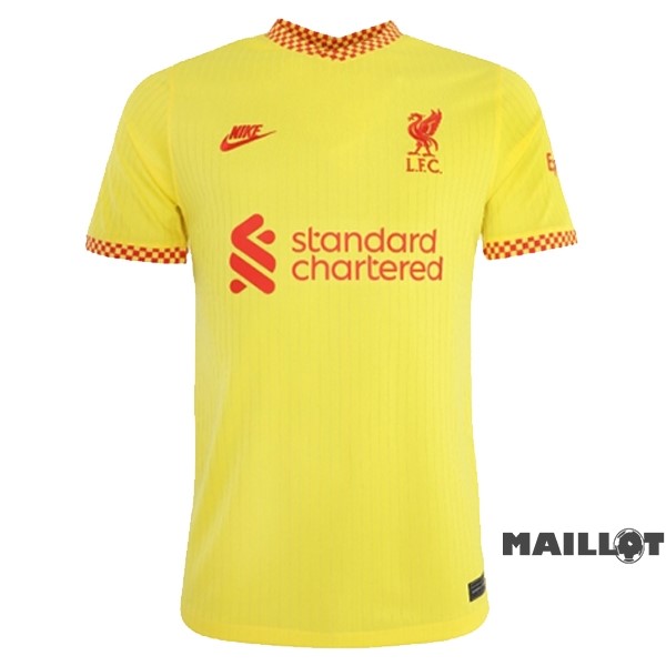 Foot Maillot Pas Cher Thailande Third Maillot Liverpool 2021 2022 Jaune