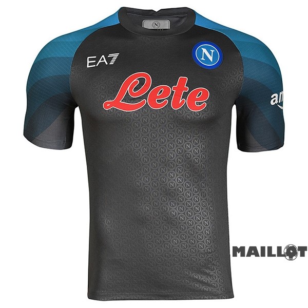 Foot Maillot Pas Cher Thailande Third Maillot Napoli 2022 2023 Noir Bleu