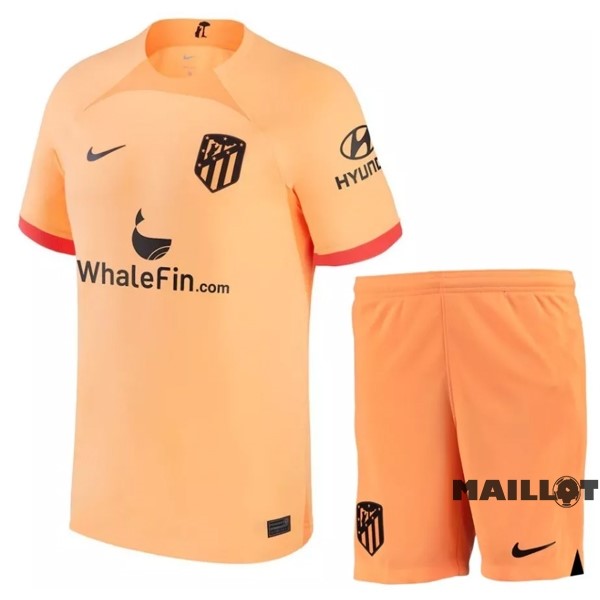 Foot Maillot Pas Cher Third Conjunto De Enfant Atlético Madrid 2022 2023 Orange