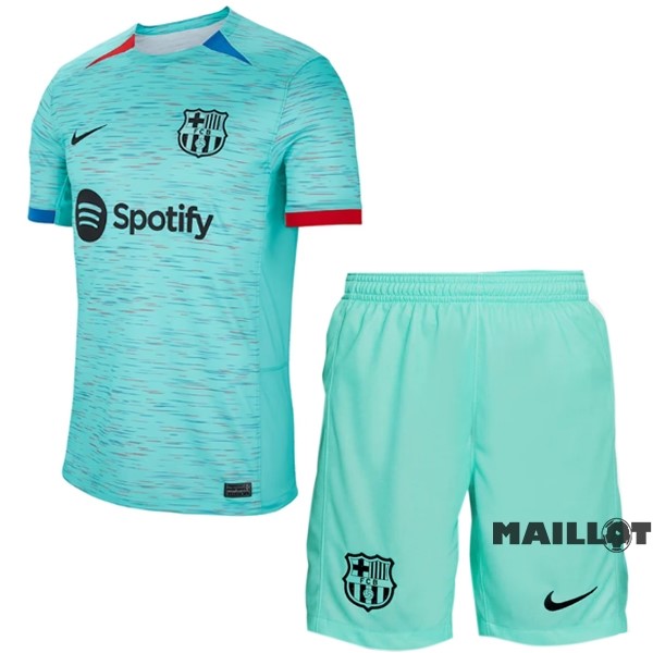 Foot Maillot Pas Cher Third Conjunto De Homme Barcelona 2023 2024 Bleu Vert