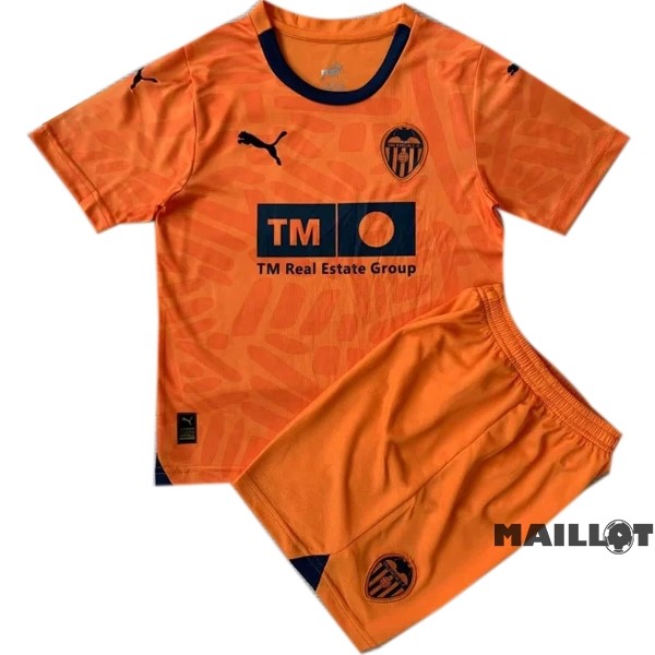 Foot Maillot Pas Cher Third Conjunto De Homme Valencia 2023 2024 Orange