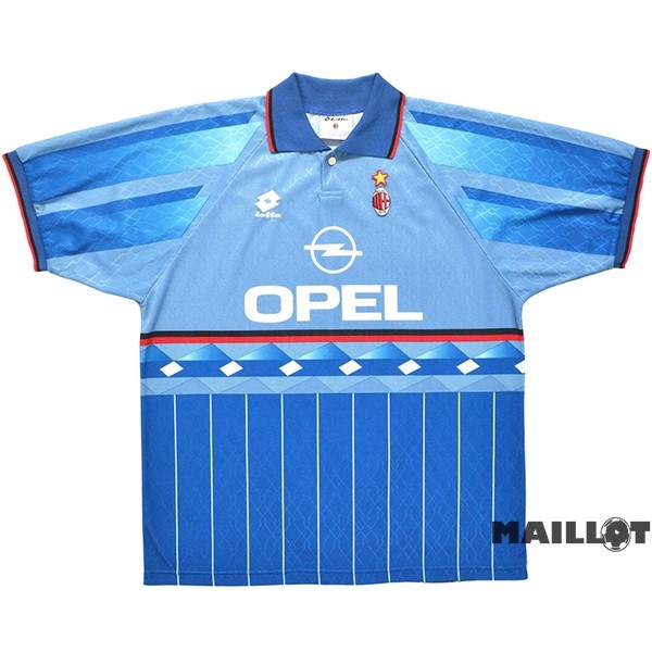 Foot Maillot Pas Cher Third Maillot AC Milan Retro 1995 1996 Bleu