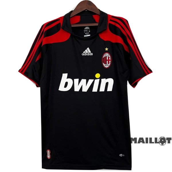 Foot Maillot Pas Cher Third Maillot AC Milan Retro 2007 2008 Noir