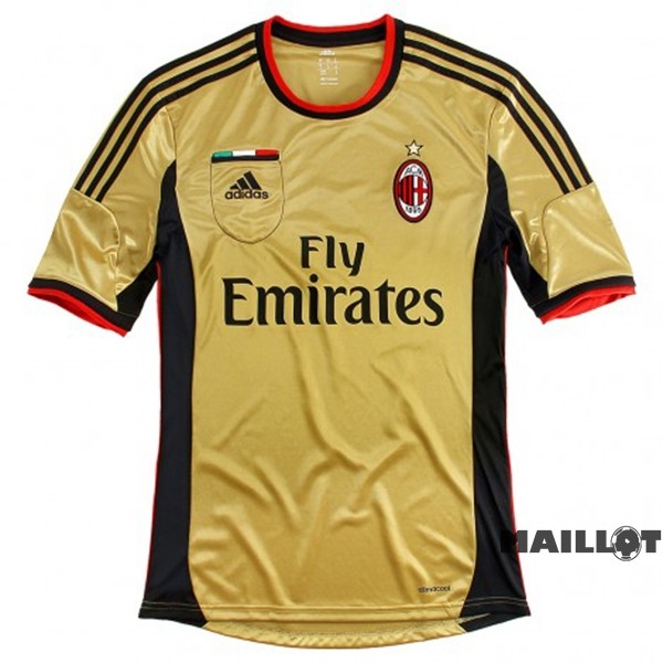 Foot Maillot Pas Cher Third Maillot AC Milan Retro 2013 2014 Jaune