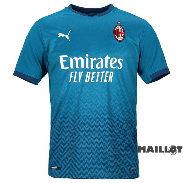 Foot Maillot Pas Cher Third Maillot AC Milan Retro 2020 2021 Bleu