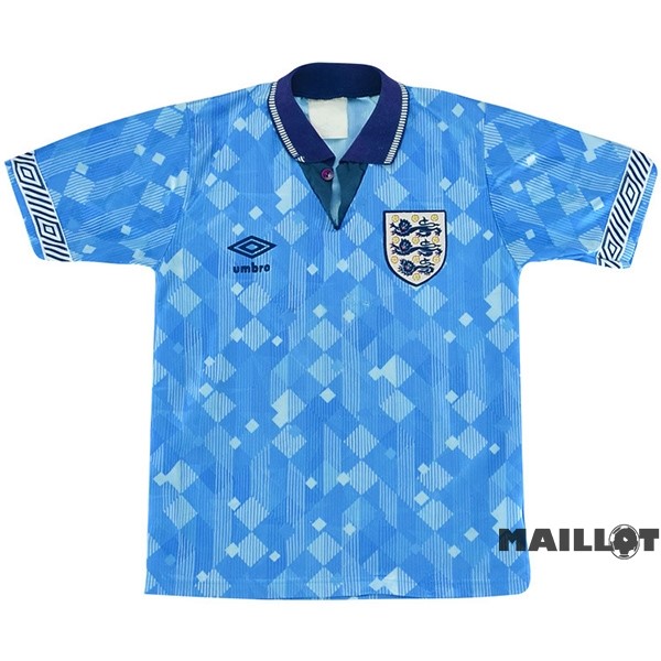 Foot Maillot Pas Cher Third Maillot Angleterre Retro 1990 Bleu