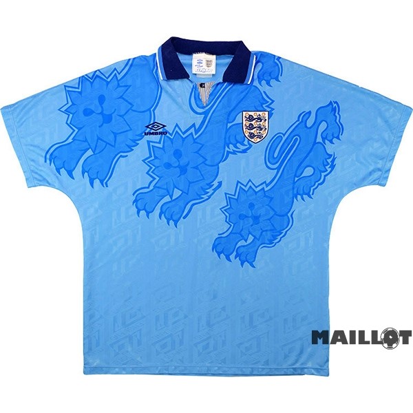 Foot Maillot Pas Cher Third Maillot Angleterre Retro 1992 Bleu