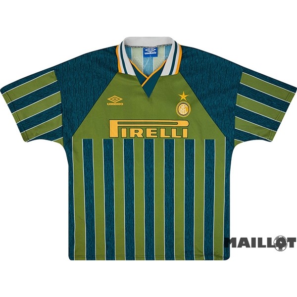 Foot Maillot Pas Cher Third Maillot Inter Milán Retro 1995 1996 Vert