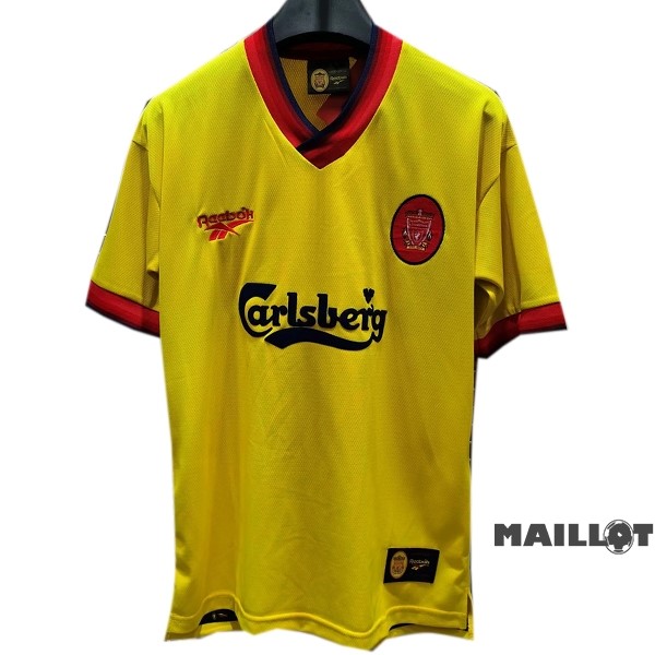 Foot Maillot Pas Cher Third Maillot Liverpool Retro 1997 1998 Jaune