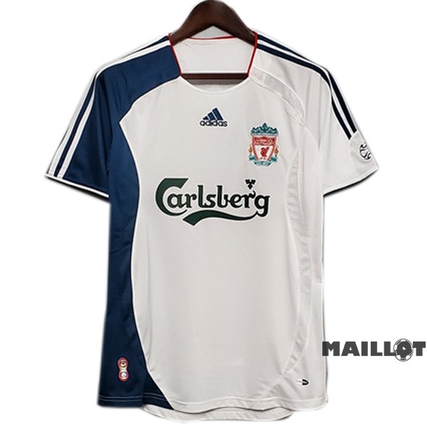 Foot Maillot Pas Cher Third Maillot Liverpool Retro 2006 2007 Blanc