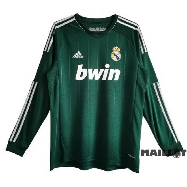 Foot Maillot Pas Cher Third Maillot Manches Longues Real Madrid Retro 2012 2013 Vert