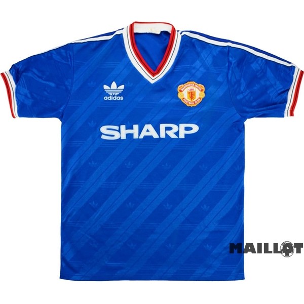 Foot Maillot Pas Cher Third Maillot Manchester United Retro 1986 1988 Bleu