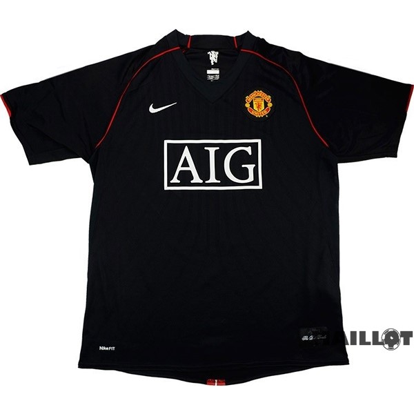 Foot Maillot Pas Cher Third Maillot Manchester United Retro 2007 2008 Noir