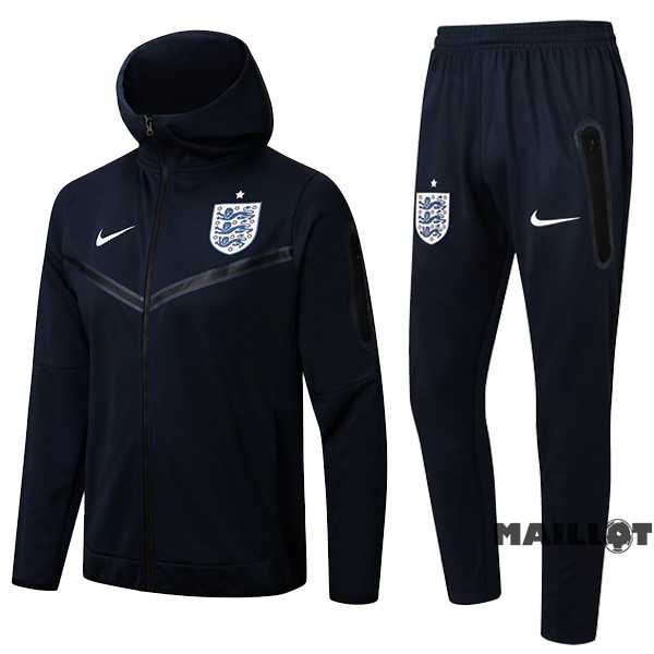 Foot Maillot Pas Cher Veste Con Capucha Angleterre 2022 Bleu Marine