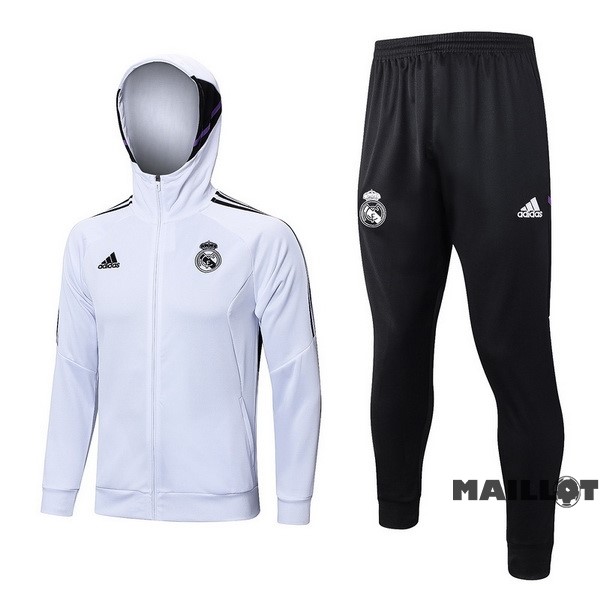 Foot Maillot Pas Cher Veste Con Capucha Arsenal 2022 2023 Blanc Noir