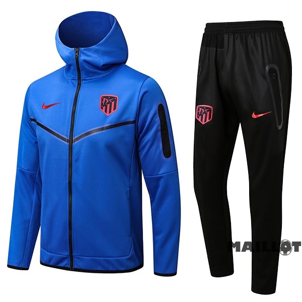 Foot Maillot Pas Cher Veste Con Capucha Atlético Madrid 2022 2023 Bleu Noir