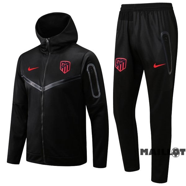 Foot Maillot Pas Cher Veste Con Capucha Atlético Madrid 2022 2023 Noir