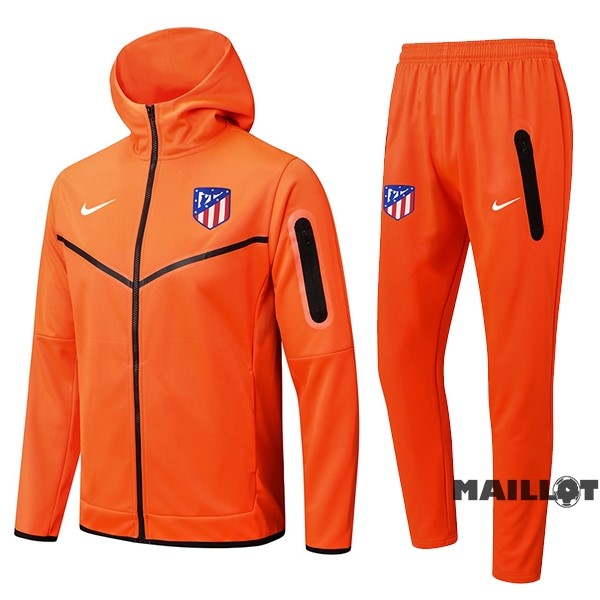 Foot Maillot Pas Cher Veste Con Capucha Atlético Madrid 2022 2023 Orange