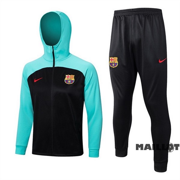 Foot Maillot Pas Cher Veste Con Capucha Barcelona 2022 2023 Noir Vert