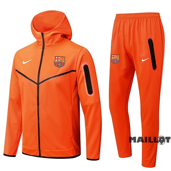 Foot Maillot Pas Cher Veste Con Capucha Barcelona 2022 2023 Orange