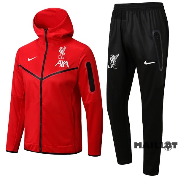 Foot Maillot Pas Cher Veste Con Capucha Liverpool 2022 2023 Rouge Noir