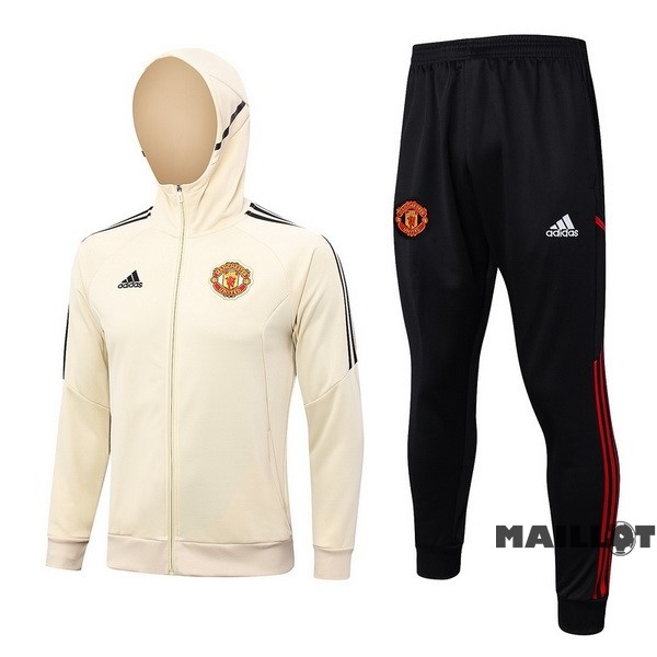 Foot Maillot Pas Cher Veste Con Capucha Manchester United 2023 2024 Jaune Noir