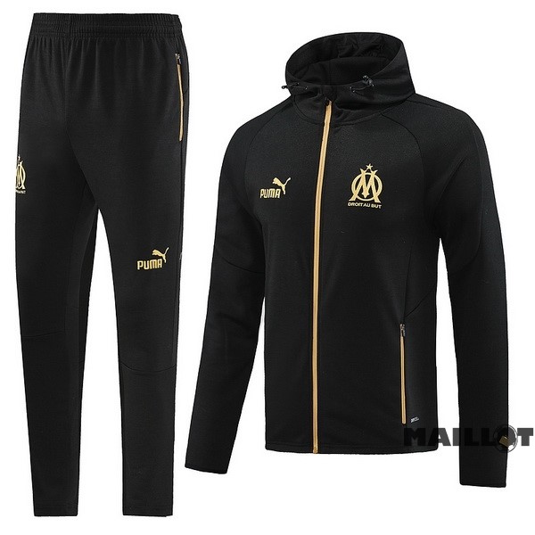 Foot Maillot Pas Cher Veste Con Capucha Marsella 2022 2023 Noir