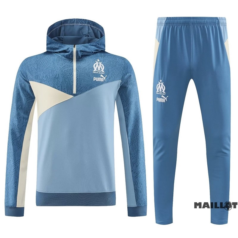 Foot Maillot Pas Cher Veste Con Capucha Marsella 2023 2024 Bleu