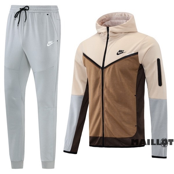 Foot Maillot Pas Cher Veste Con Capucha Nike 2022 2023 Gris Jaune