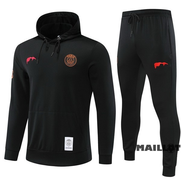 Foot Maillot Pas Cher Veste Con Capucha Paris Saint Germain 2022 2023 Noir Rouge