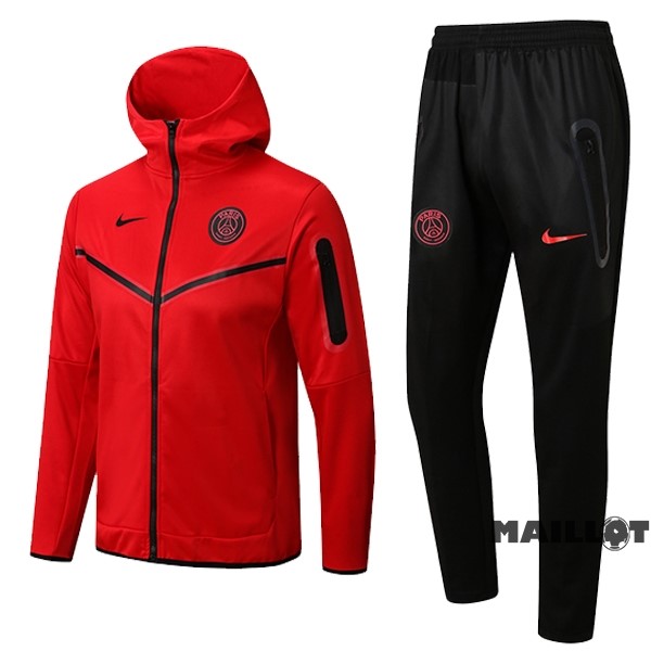 Foot Maillot Pas Cher Veste Con Capucha Paris Saint Germain 2022 2023 Rouge Noir