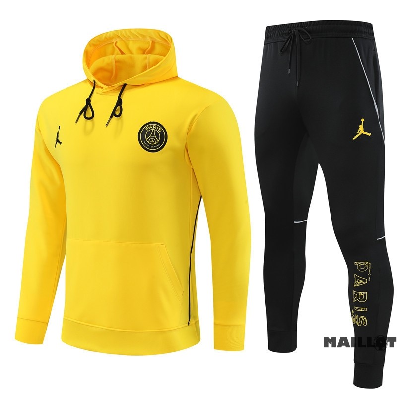 Foot Maillot Pas Cher Veste Con Capucha Paris Saint Germain 2023 2024 Jaune I Noir