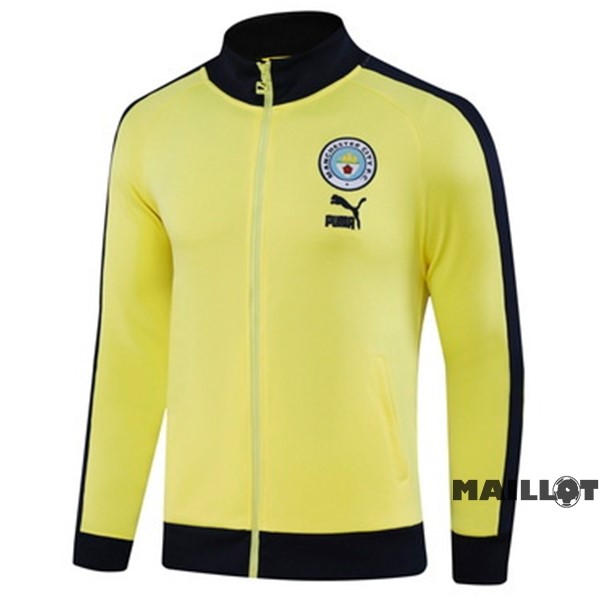 Foot Maillot Pas Cher Veste Manchester City 2023 2024 Jaune