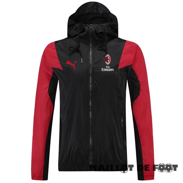 Foot Maillot Pas Cher Coupe Vent AC Milan 2023 2024 Noir Rouge