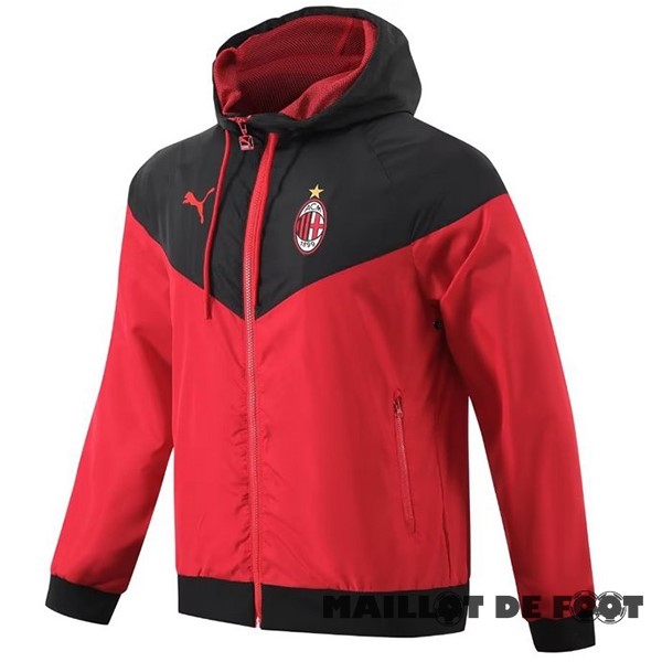 Foot Maillot Pas Cher Coupe Vent AC Milan 2023 2024 Rouge Noir