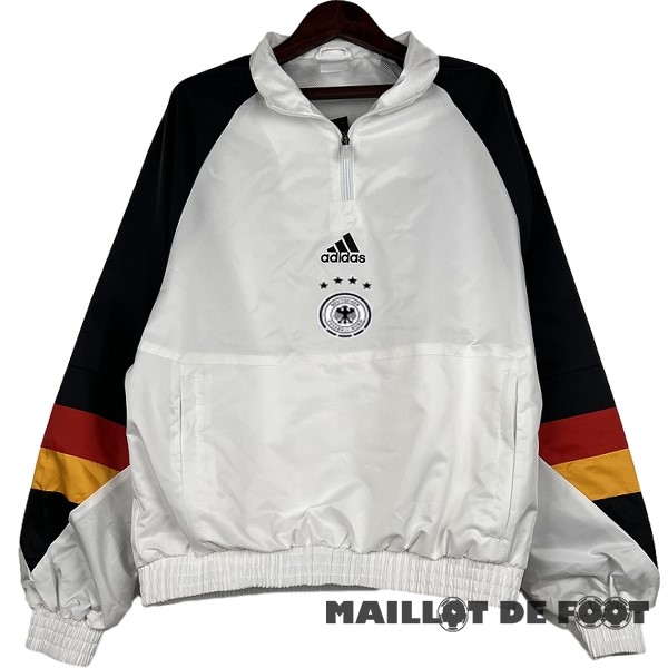 Foot Maillot Pas Cher Coupe Vent Allemagne 2023 Blanc Noir