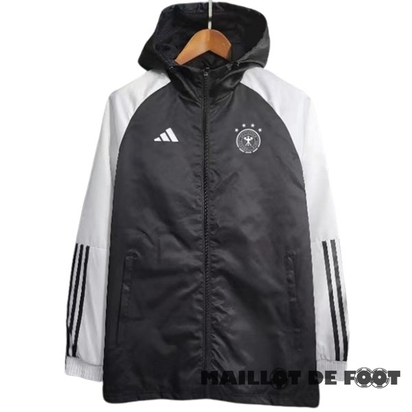 Foot Maillot Pas Cher Coupe Vent Allemagne 2023 Noir Blanc