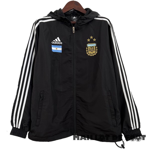 Foot Maillot Pas Cher Coupe Vent Argentine 2023 Noir Blanc