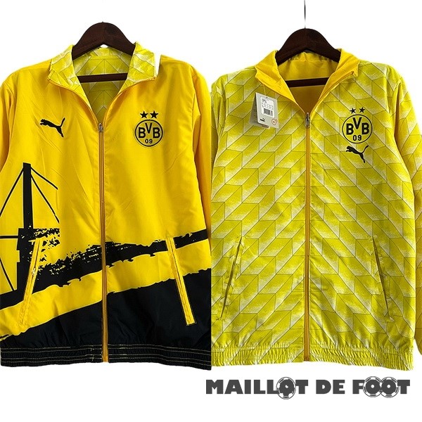 Foot Maillot Pas Cher Coupe Vent Borussia Dortmund 2023 2024 Jaune