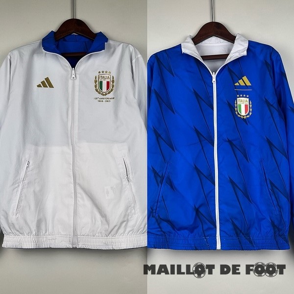 Foot Maillot Pas Cher Coupe Vent Italie 2023 Bleu I Blanc