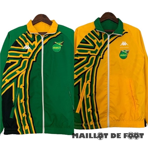 Foot Maillot Pas Cher Coupe Vent Jamaïque 2024 Vert Jaune